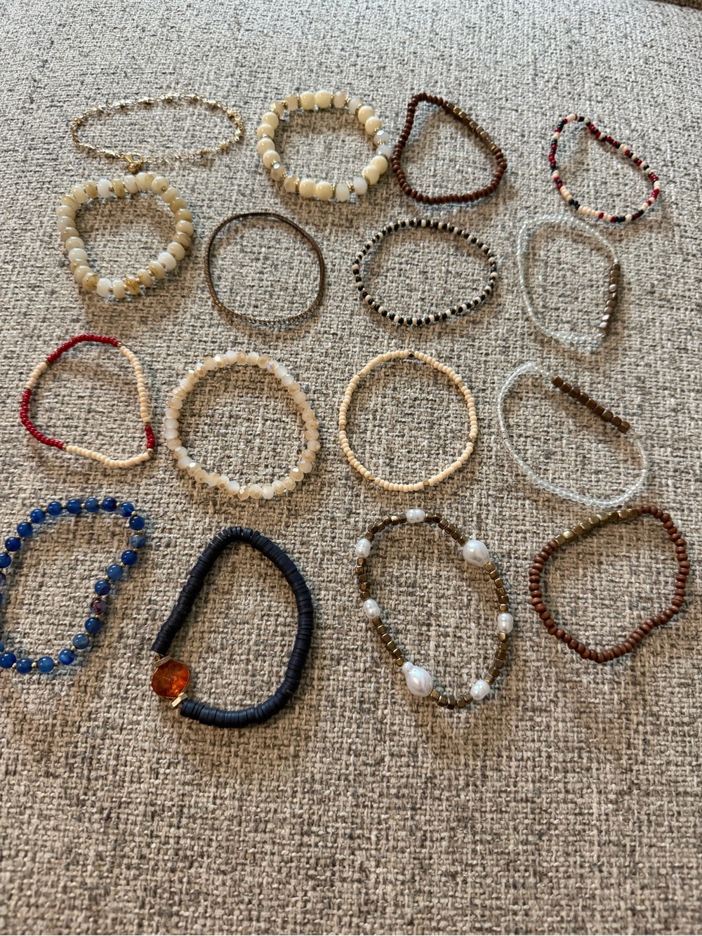 Maurice’s Assorted Women's Beaded Stretch Bracelets - Neutral and Multicolor Set